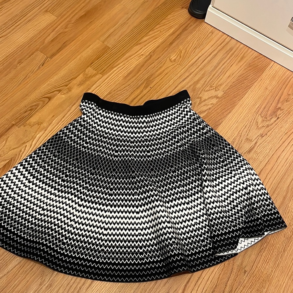 Black and white winter skirt